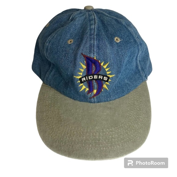 Trucker Cap Baseball Hat Slide Adjuster Vintage RIDERS‎ DENIUM One size - Picture 1 of 5